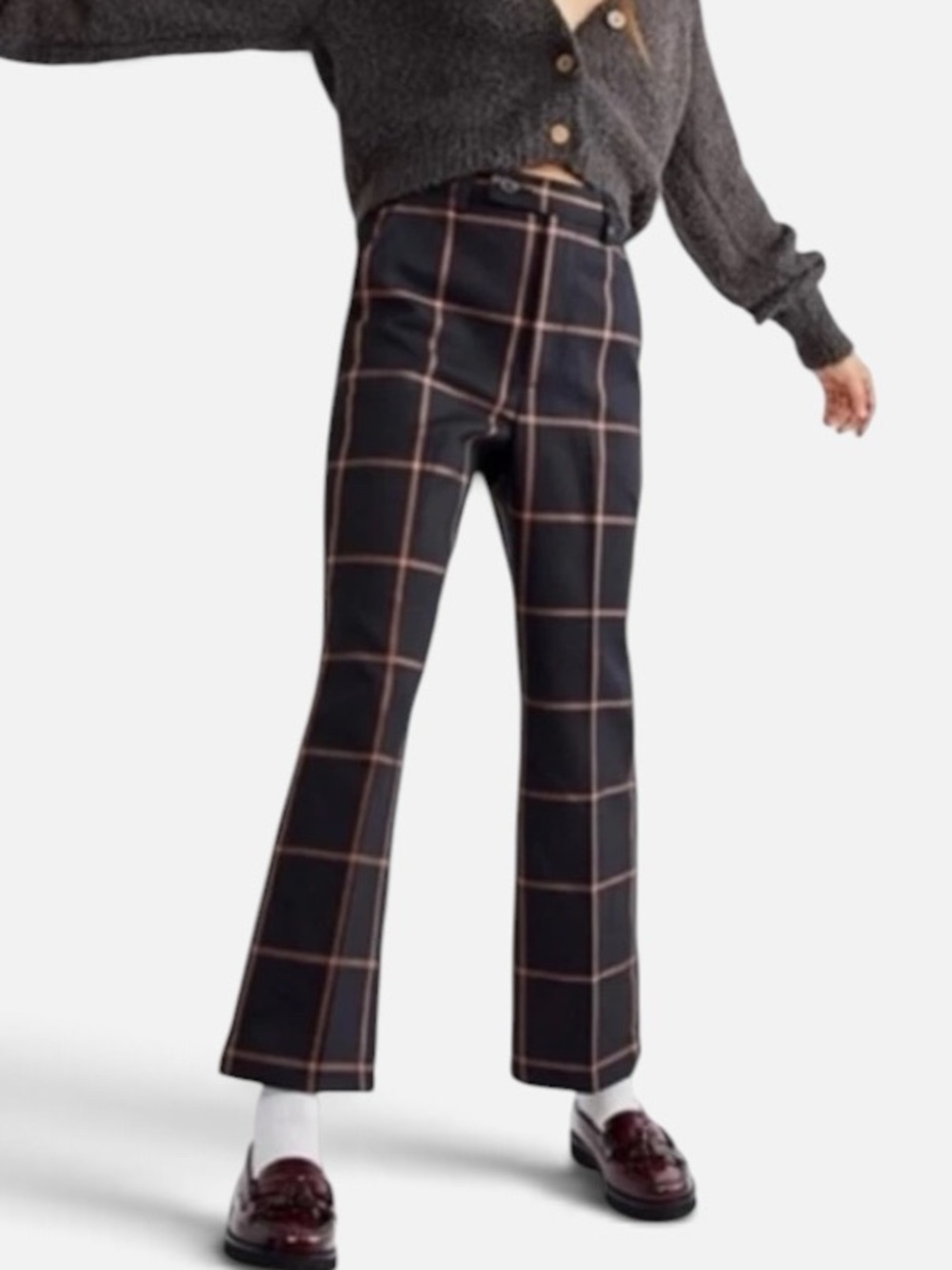 Levi’s Black Plaid Math Club Flare Pants